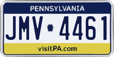 PA license plate JMV4461
