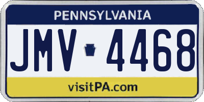 PA license plate JMV4468