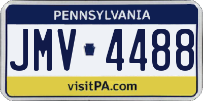 PA license plate JMV4488