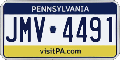 PA license plate JMV4491