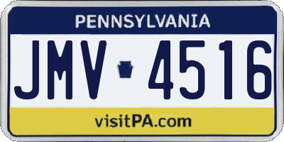 PA license plate JMV4516