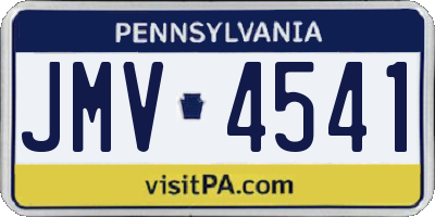 PA license plate JMV4541