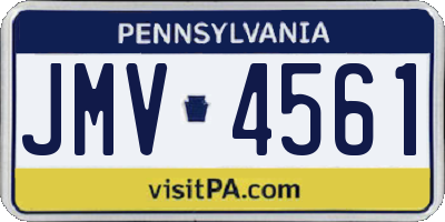 PA license plate JMV4561