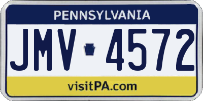 PA license plate JMV4572