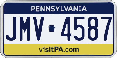 PA license plate JMV4587