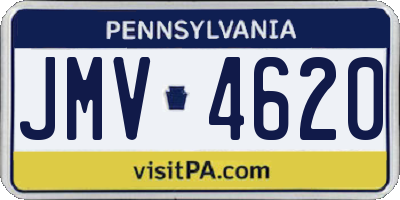 PA license plate JMV4620