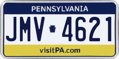 PA license plate JMV4621