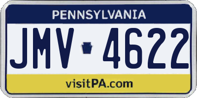 PA license plate JMV4622