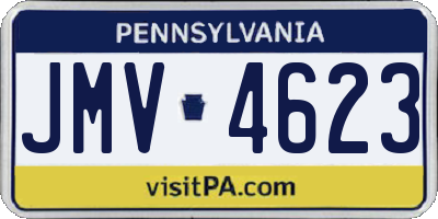 PA license plate JMV4623