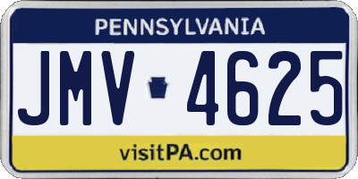 PA license plate JMV4625