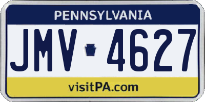 PA license plate JMV4627