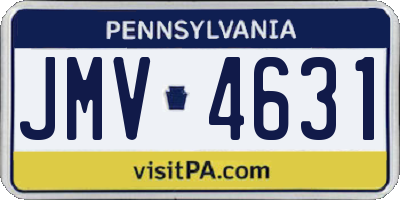 PA license plate JMV4631
