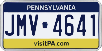 PA license plate JMV4641
