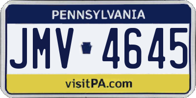 PA license plate JMV4645