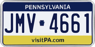 PA license plate JMV4661