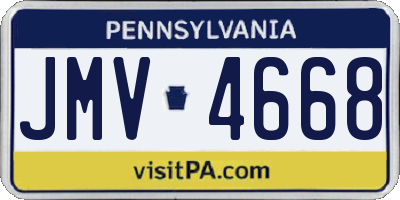 PA license plate JMV4668