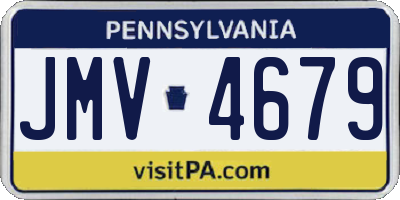 PA license plate JMV4679