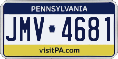 PA license plate JMV4681