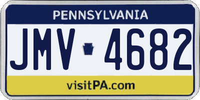 PA license plate JMV4682
