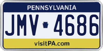 PA license plate JMV4686