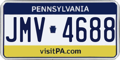 PA license plate JMV4688
