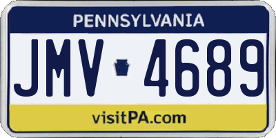 PA license plate JMV4689