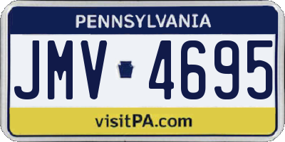 PA license plate JMV4695