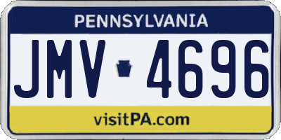 PA license plate JMV4696