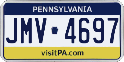 PA license plate JMV4697