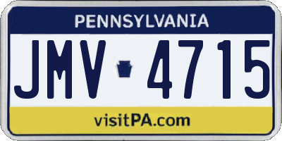 PA license plate JMV4715