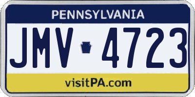 PA license plate JMV4723