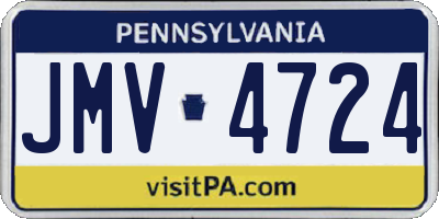 PA license plate JMV4724