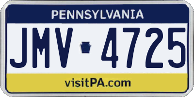 PA license plate JMV4725