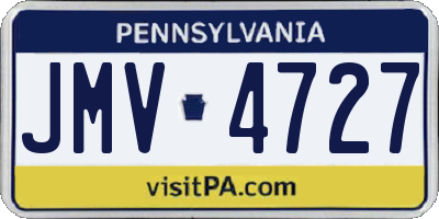 PA license plate JMV4727