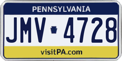 PA license plate JMV4728