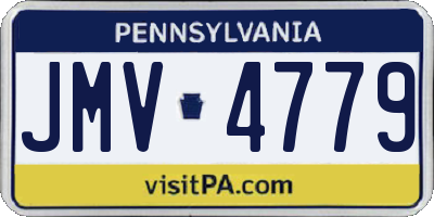 PA license plate JMV4779