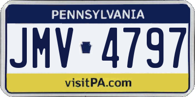 PA license plate JMV4797