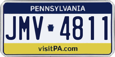 PA license plate JMV4811