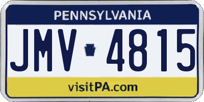 PA license plate JMV4815