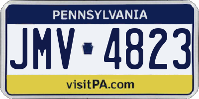 PA license plate JMV4823