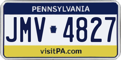PA license plate JMV4827