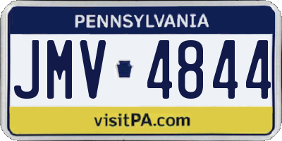 PA license plate JMV4844