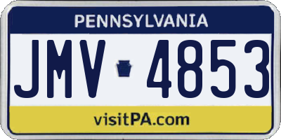 PA license plate JMV4853