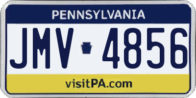 PA license plate JMV4856
