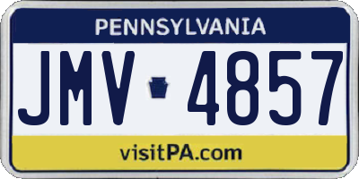 PA license plate JMV4857