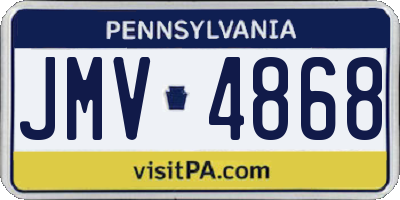 PA license plate JMV4868