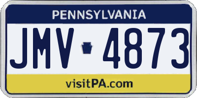PA license plate JMV4873