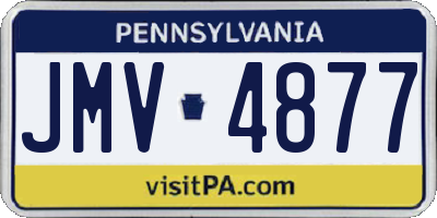 PA license plate JMV4877