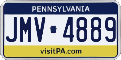 PA license plate JMV4889