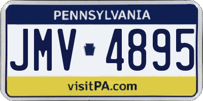 PA license plate JMV4895